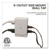 6 Outlet Side Mount Wall Tap, White