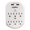 6 Outlet 4 Usb Wall Tap, 735 J, White