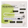 6 Outlet Mini Surge Protector, 2 Ft Cord, 160 J, Black