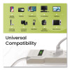 6 Outlet Surge Protector, 6 Ft Cord, 250 J, White