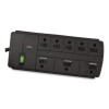 8 Outlet Surge Protector, 6 Ft Cord, 750 J, Black