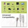 3 Outlet Indoor Extension Cord, 15 Ft, 13 A, White