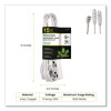 3 Outlet Indoor Extension Cord, 15 Ft, 13 A, White