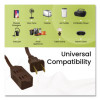 Household Extension Cord, 12 Ft, 13 A, Brown, 3/Pack