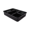 Plastic Weave Bin, Desk Organization Set, 13.8" X 10.1" X 4.68", Black, 5/Pack
