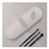 Silicone Travel Pouch, 3 x 1.3 x 9, Light Gray