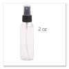 Travel Toiletry Spray Bottle, 2 Oz, Clear With Black Spray Nozzle