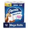Ultra Soft Bathroom Tissue, Mega Roll, Septic Safe, 2-Ply, White, 208 Sheets/Roll, 12 Rolls/Pack