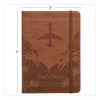 Travel Planner, Three Two Week Trips: 14 Subsections/Trip, Tropical Flight Artwork, 7 x 5, Distressed Brown Cover, Undated