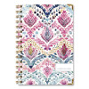 Boho Ikat Academic Year Weekly/Monthly Planner, Floral Artwork, 8 x 5.5, Multicolor Cover, 14-Month: June 2025 To July 2026