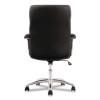 Hvl103 Executive High Back Chair, 18" To 21" Seat Height, Black Seat, Black Back, Chrome Base