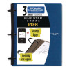Flex Notebinder, 1" Techlock Rings, 3-Subject, Medium/College Rule, Randomly Assorted Cover Colors, (120) 11 x 8.5 Sheets