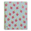 Twin-Wire Notebook, Randomly Assorted Banana And Strawberry Cover Designs, 1-Subject, Wide/Legal Rule, (80) 10.5 x 8.5 Sheets