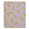 Twin-Wire Notebook, Randomly Assorted Banana And Strawberry Cover Designs, 1-Subject, Wide/Legal Rule, (80) 10.5 x 8.5 Sheets