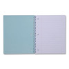 Twin-Wire Notebook, Randomly Assorted Pastel Marble Cover Designs, 1-Subject, Medium/College Rule, (80) 10.5 x 8.5 Sheets