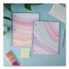 Twin-Wire Notebook, Randomly Assorted Pastel Marble Cover Designs, 1-Subject, Medium/College Rule, (80) 10.5 x 8.5 Sheets