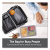 Deluxe Insulated Lunch Bag, 8" x 10" x 7.5", Carbon Black