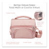 Deluxe Insulated Lunch Bag, 8" x 10" x 7.5", Blush Pink