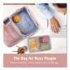 Deluxe Insulated Lunch Bag, 8" x 10" x 7.5", Blush Pink