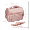 Deluxe Insulated Lunch Bag, 8" x 10" x 7.5", Blush Pink