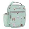 Kids Insulated Lunch Tote, Puppy Love Theme, 7.3" x 3.5" x 9.5", Mint Green/Multicolor