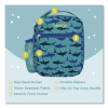 Kids Insulated Lunch Tote, Sharks Theme, 7.3" x 3.5" x 9.5", Turquoise/Blue