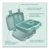 Kids Five-Compartment Bento Box, 8.5" x 6.5" x 2", Seafoam Green
