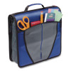 Mighty Zip Tab Binder, 3 Rings, 3" Capacity, 11 x 8.5, Blue