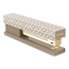 Leah Bisch Tan-Tile Full Strip Stapler, 20-Sheet Capacity, Tan/Gold/White
