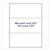 Perforated Laser Cut Sheets With Colorlok, 92 Bright, Perforated Every 3.67", 20 Lb Bond Weight, 8.5 x 11, White, 500/Ream