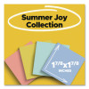 Note Pads In Summer Joy Collection Colors, 1.88" x 1.88", Assorted Colors, 90 Sheets/Pad, 18 Pads/Pack