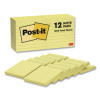 Original Pads In Canary Yellow, Note Ruled, 3" x 3", 100 Sheets/Pad, 12 Pads/Pack