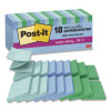 Recycled Pop-Up Notes In Oasis Collection Colors, Cabinet Pack, 3" x 3", Assorted Colors, 70 Sheets/Pad, 18 Pads/Pack