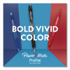 Profile Ballpoint Pen, Retractable, Bold 1.4 Mm, Black Ink, Smoke/Black Barrel, 8/Pack