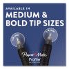 Profile Ballpoint Pen, Retractable, Bold 1.4 Mm, Black Ink, Smoke/Black Barrel, 8/Pack