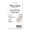 White Pearl Latex-Free Plastic Eraser, For Pencil Marks, Rectangular Block, White, 3/Pack