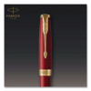Sonnet Fountain Pen With Gift Box, Medium Fountain Nib, Red Ink, Red Lacquer/Gold Barrel