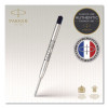 Quinkflow Refill For Parker Ballpoint Pen, Medium Conical Tip, Black Ink, 10/Pack
