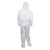 Kleenguard A30 Coveralls, Elastic Wrists, Ankles, Back, Hood And Non-Skid Boots, Medium, White, 25/Carton
