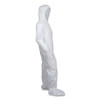 Kleenguard A30 Coveralls, Elastic Wrists, Ankles, Back, Hood And Non-Skid Boots, Medium, White, 25/Carton