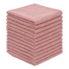 Microfiber Cloths, 12 x 12, Pink, 12/Pack