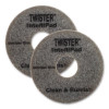 Twister Floor Pad, 8.86" Diameter, Gray, 2/Pack