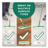 Sweep And Mop 2-In-1 Dry + Wet Floor Mopping And Sweeping Kit, 12.4 x 2.95 Mop Head, Silver Plastic Handle