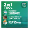 Sweep And Mop 2-In-1 Dry + Wet Floor Mopping And Sweeping Kit, 12.4 x 2.95 Mop Head, Silver Plastic Handle