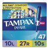Pearl Tampons, Light/Regular/Super Absorbency, 47/Pack