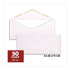 #10 Business Envelopes, Monarch Flap, Gummed Closure, 4.13 x 9.5, White, 50/Pack