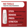 Large Utility Hooks, Plastic, White, Supports 5 Lb, 6/Pack