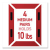 Damage-Free Hanging Picture Hanging Strip Pairs, (8) Xl (0.86 x 4.37), (6) L (0.75" x 3.65"), (2) Med (0.75 x 2.75), Black