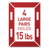 Damage-Free Hanging Picture Hanging Strip Pairs, (16) Large (0.75" x 3.65"), (12) Medium (0.63" x 2.75"), White, 28/Pack