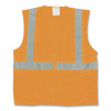 Ansi Class 2 Hook And Loop Safety Vest, Polyester Mesh, Medium, Hi-Viz Orange